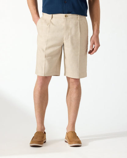 Tommy Bahama Latigo Beach Linen-Blend Pleated 10-Inch Shorts