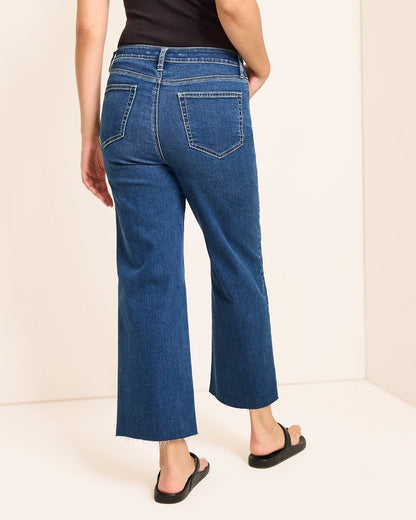 Tommy Bahama High-Rise Cropped Wide-Leg Jeans