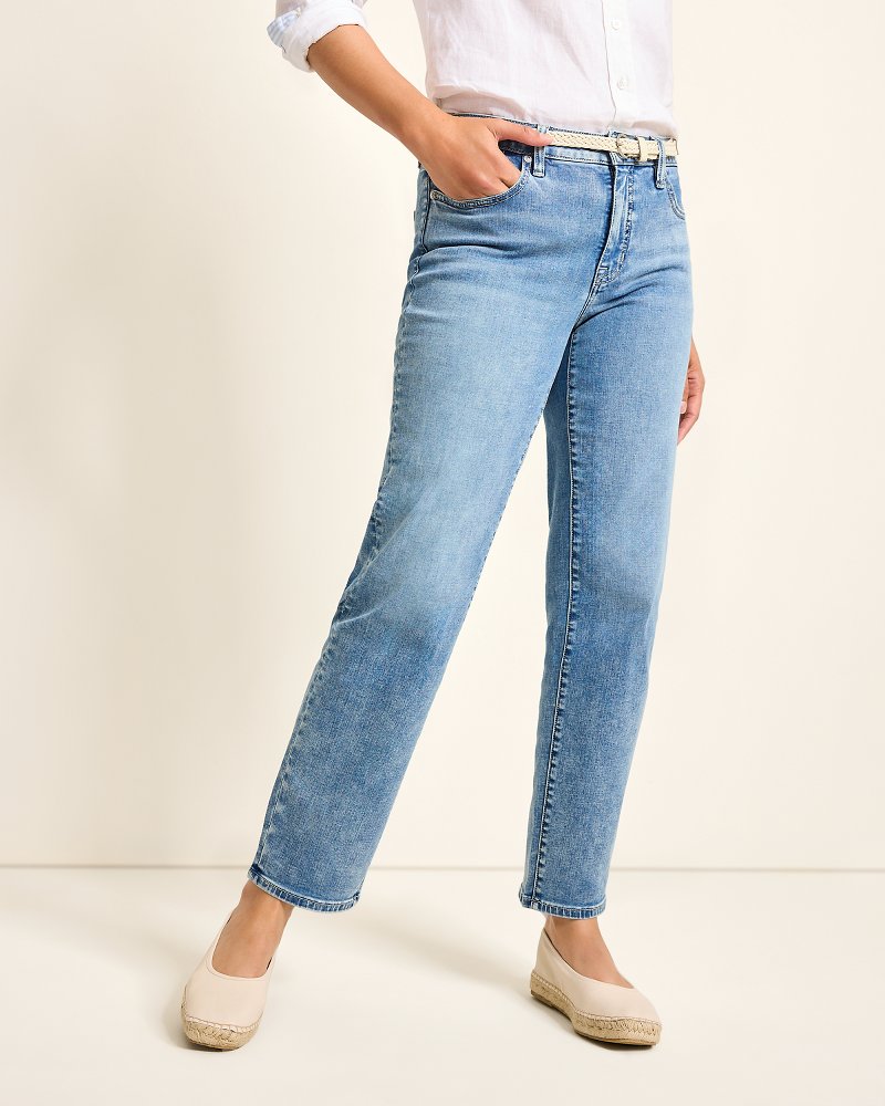 Tommy Bahama High-Rise Straight-Leg Jeans