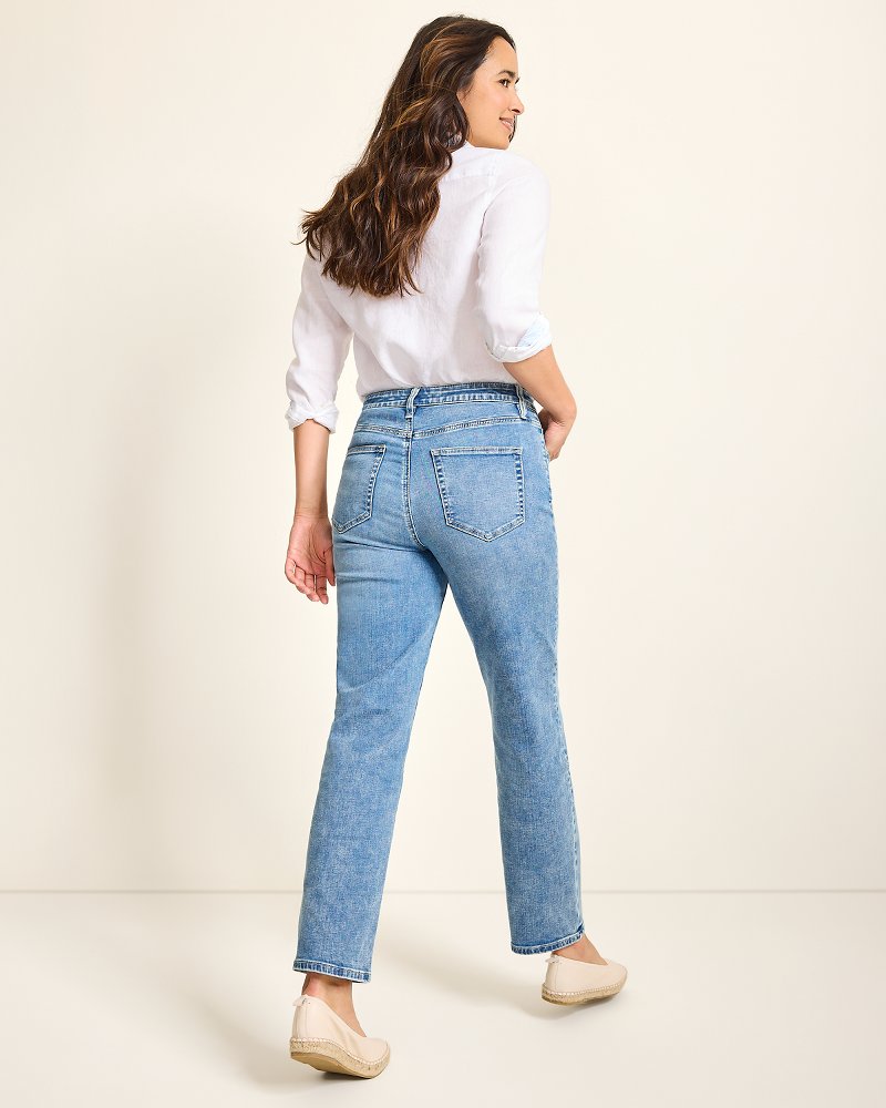 Tommy Bahama High-Rise Straight-Leg Jeans