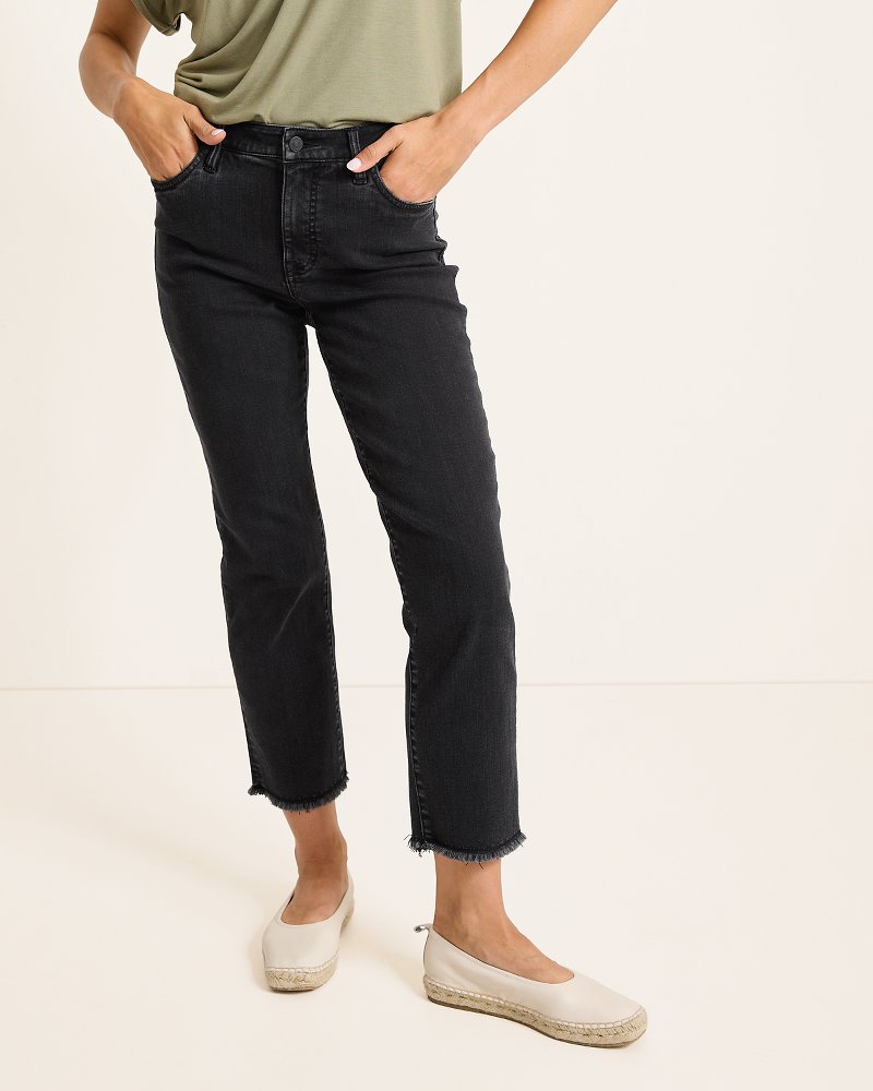 Tommy Bahama High-Rise Cropped Straight-Leg Jeans