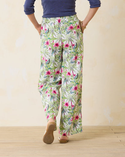 Tommy Bahama Two Palms Coastal Palms High-Rise Linen Easy Pants