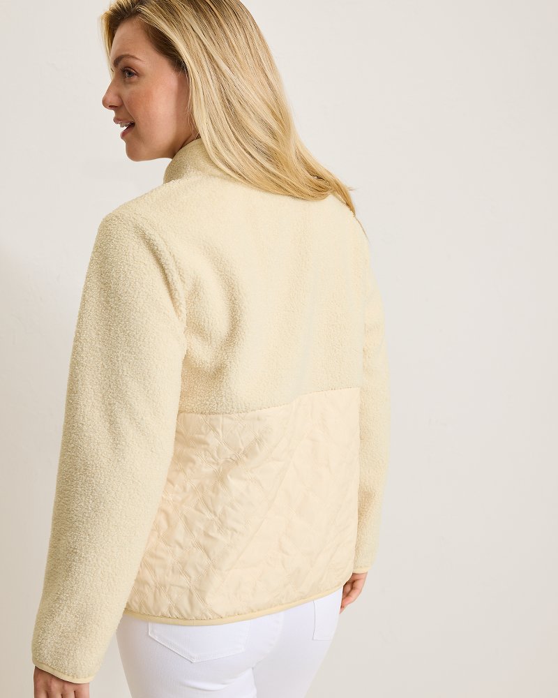 Tommy Bahama Faux Sherpa Quilted Hybrid Jacket