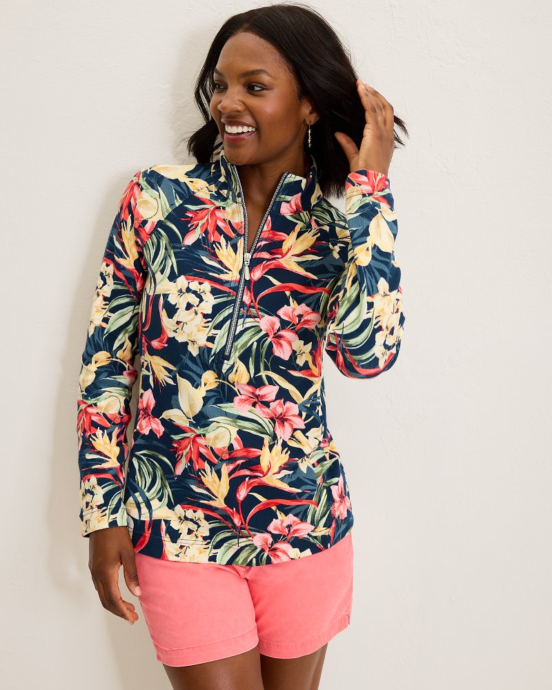 Tommy Bahama Aruba Flora Amora Half-Zip Sweatshirt