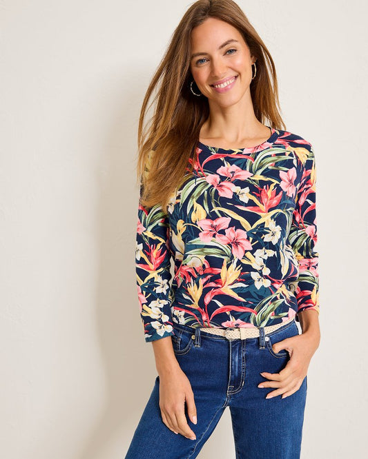 Tommy Bahama Ashby Isles Flora Amora 3/4-Sleeve T-Shirt
