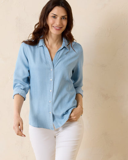 Tommy Bahama Chambray All Day Long-Sleeve Shirt