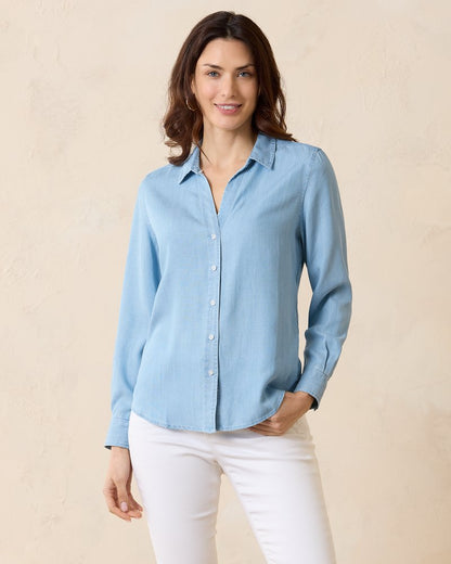 Tommy Bahama Chambray All Day Long-Sleeve Shirt