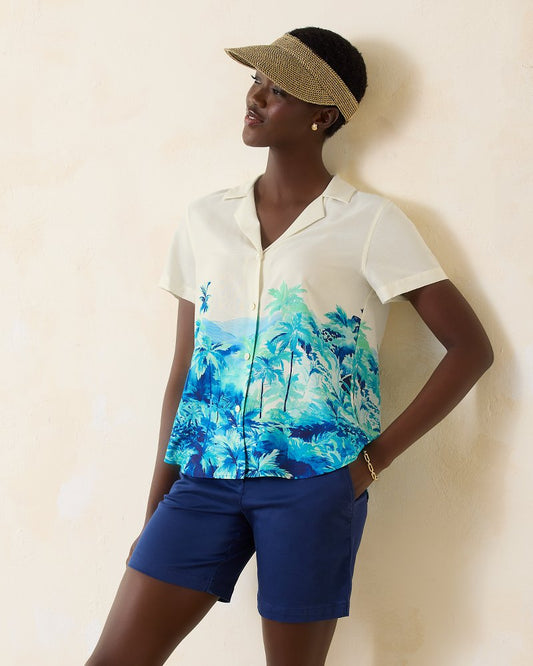 Tommy Bahama Oceanside Views Talulla Silk Camp Shirt