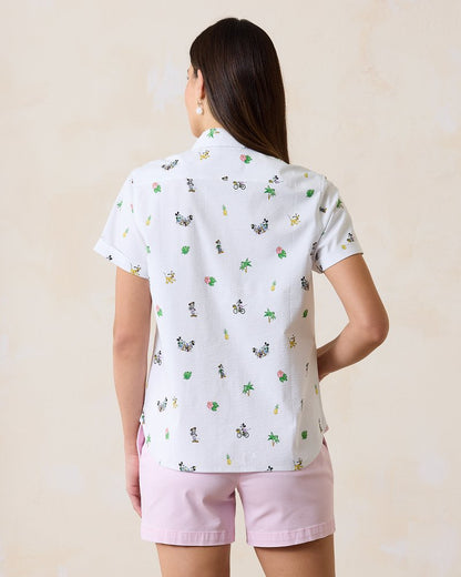 Tommy Bahama Disney Nova Wave Beach Cruiser Camp Shirt