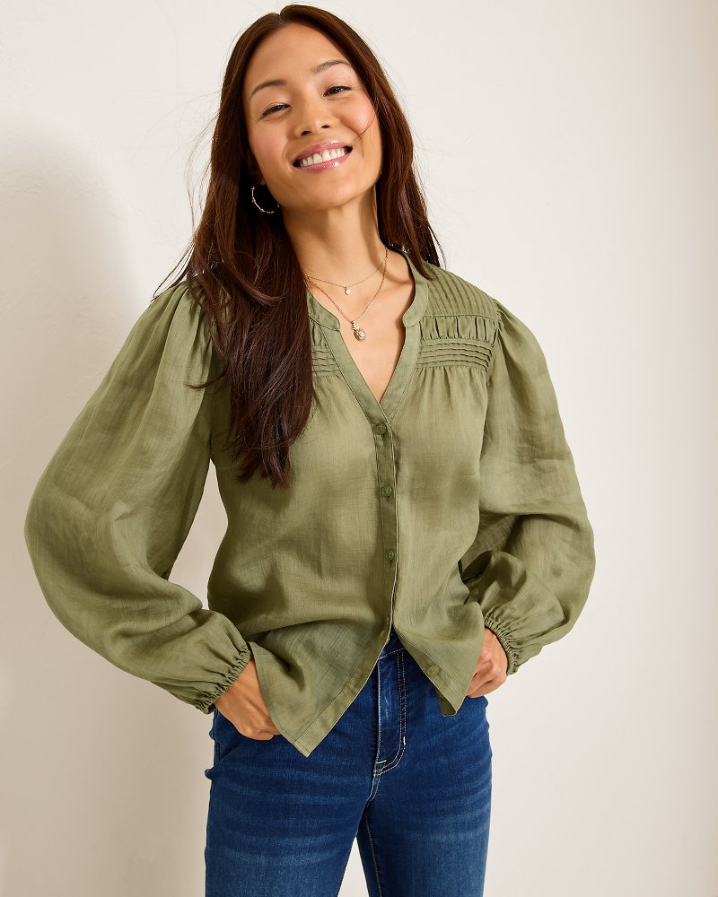 Tommy Bahama Palm Breeze Pintuck Blouse