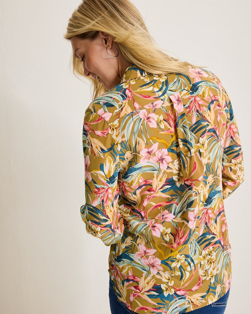 Tommy Bahama Flora Amora Long-Sleeve Silk Shirt