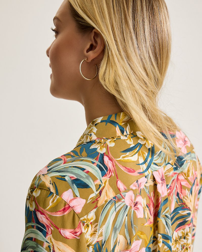 Tommy Bahama Flora Amora Long-Sleeve Silk Shirt