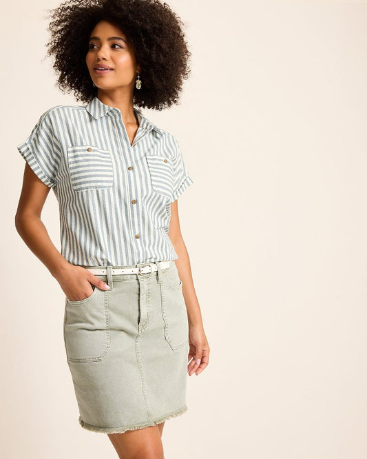 Tommy Bahama Seaway Stripe Coastal Twill Shirt