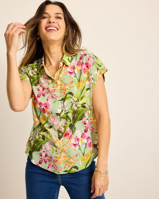 Tommy Bahama Orchid Bay Silk Camp Shirt