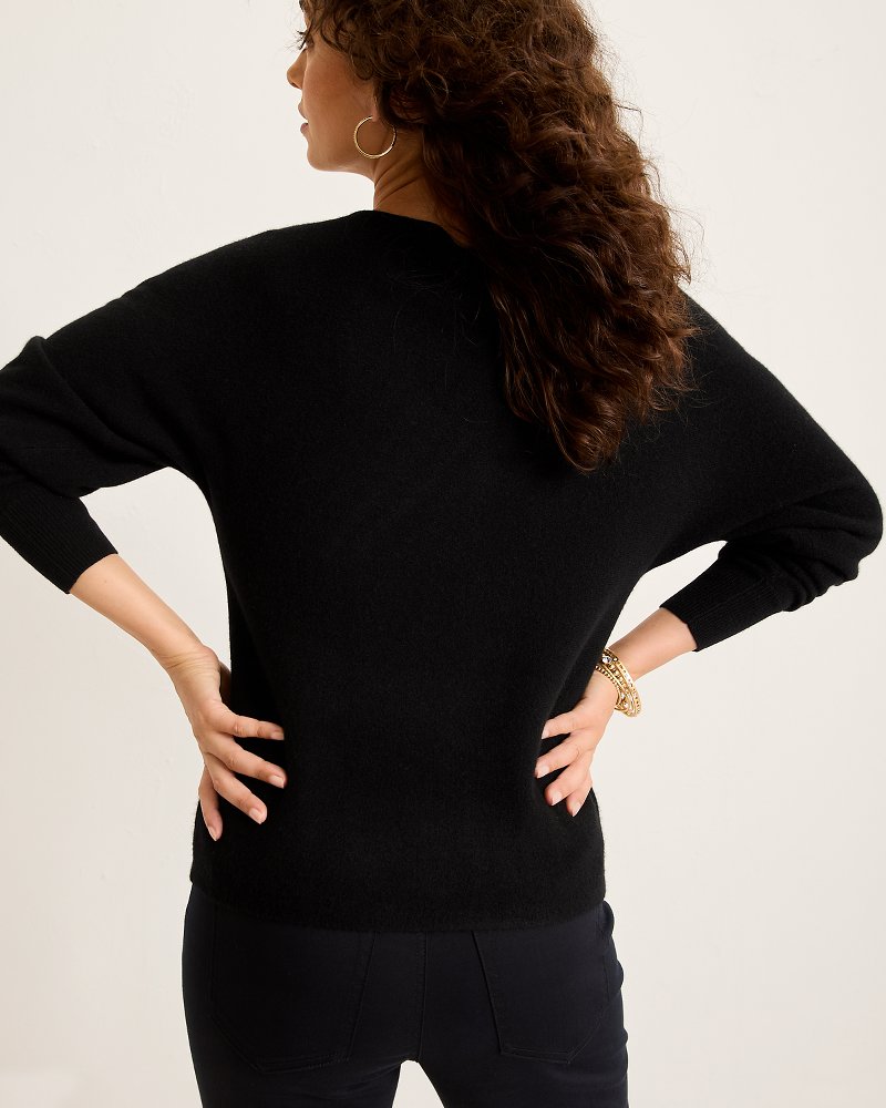 Tommy Bahama Embellished Pineapple Cashmere-Blend Sweater