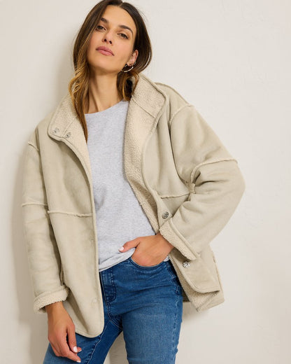 Tommy Bahama Reversible Faux Shearling Coat