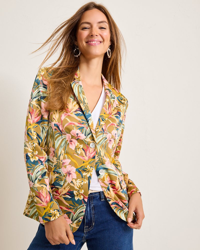 Tommy Bahama Flora Amora Satin Blazer