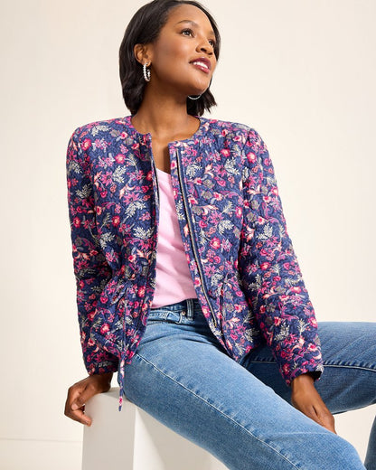 Tommy Bahama Sweeping Floral Quilted Jacket