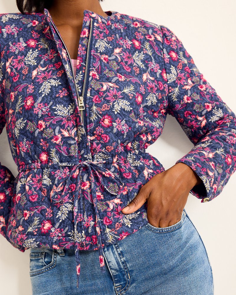 Tommy Bahama Sweeping Floral Quilted Jacket