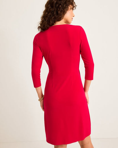 Tommy Bahama Clara 3/4-Sleeve Faux-Wrap Dress