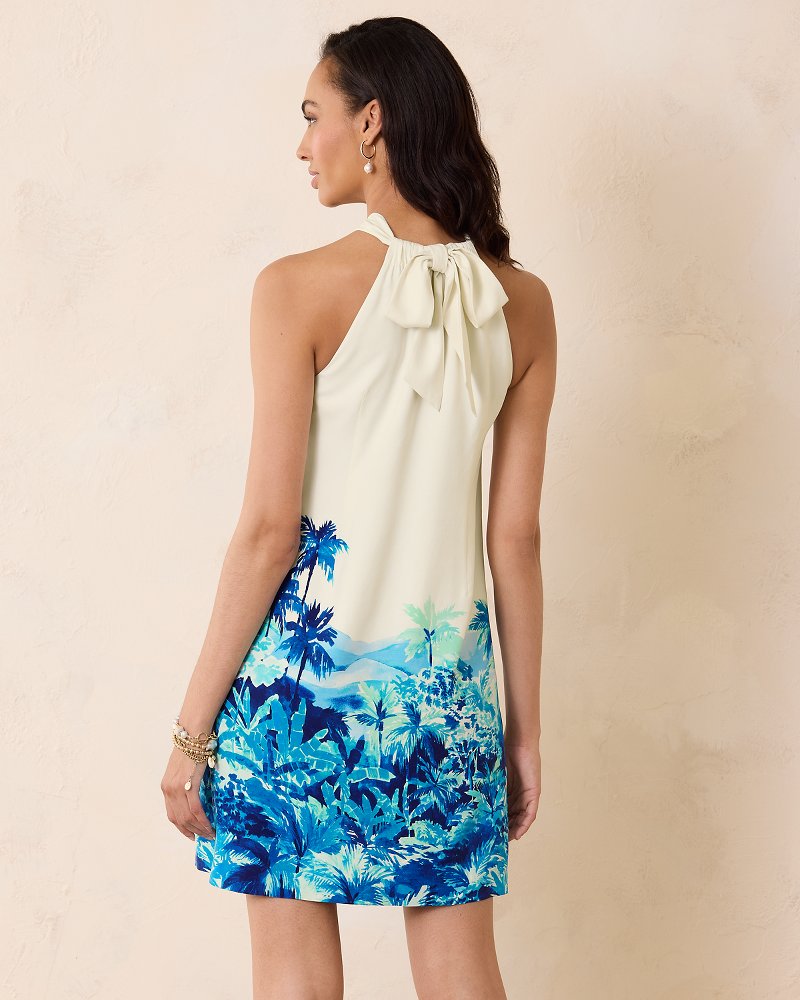 Tommy Bahama Ocean Side Views Silk Halter Dress