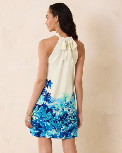Tommy Bahama Ocean Side Views Silk Halter Dress