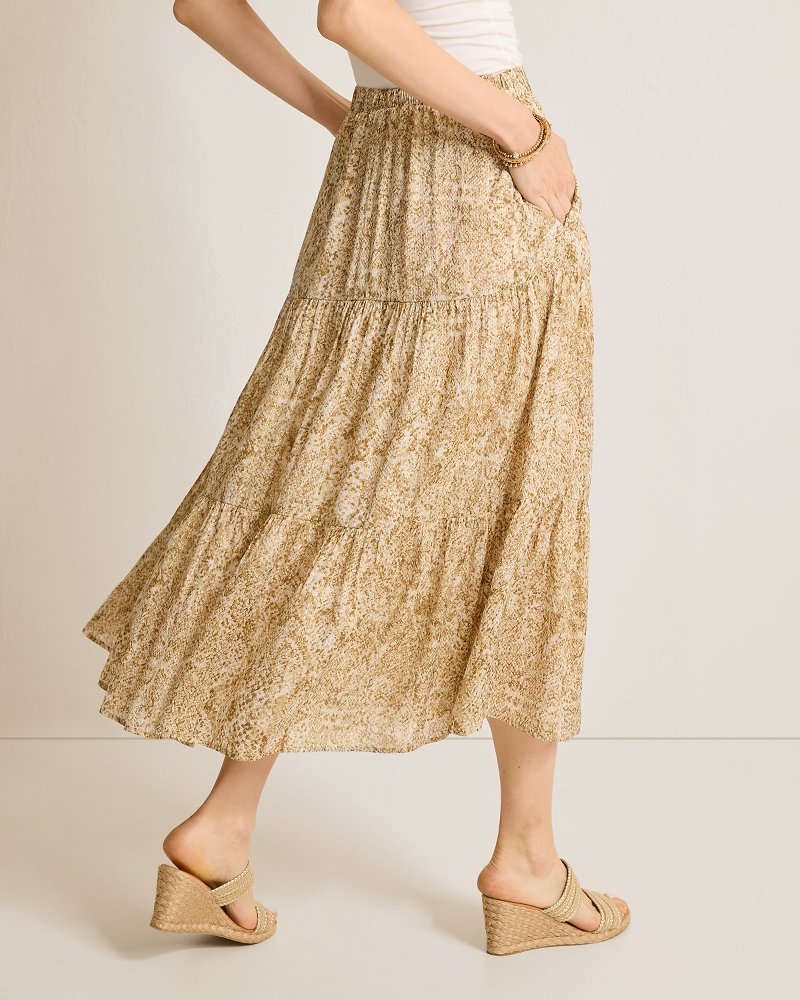 Tommy Bahama Playa Python Shimmer Midi Skirt