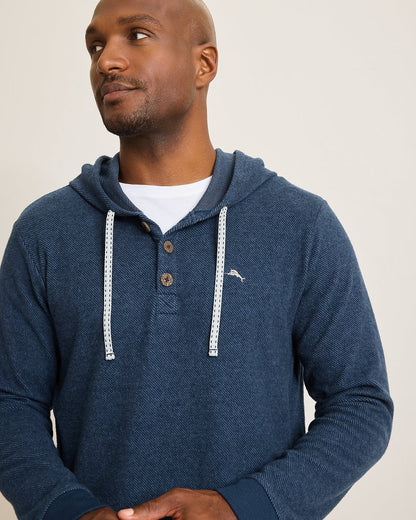 Tommy Bahama Textured Twill Stripe Hoodie