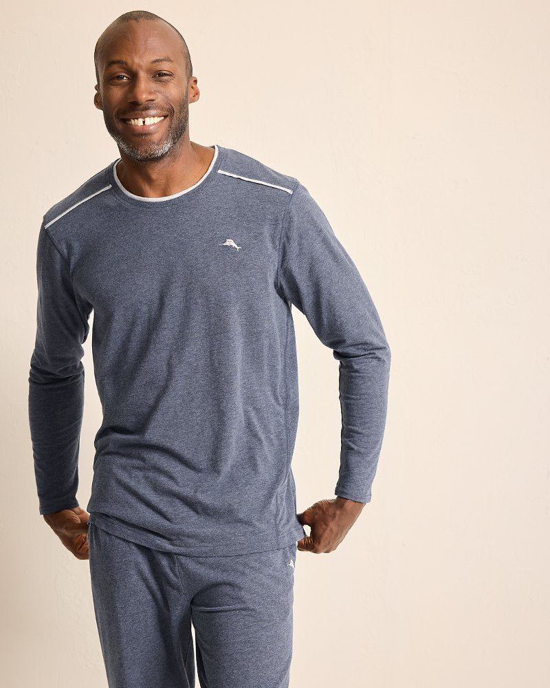 Tommy Bahama Big & Tall Jersey Long-Sleeve Crewneck T-Shirt