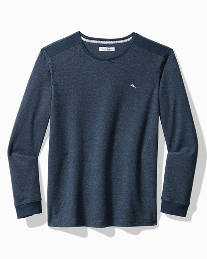Tommy Bahama Textured Twill Stripe Crew Long-Sleeve Top