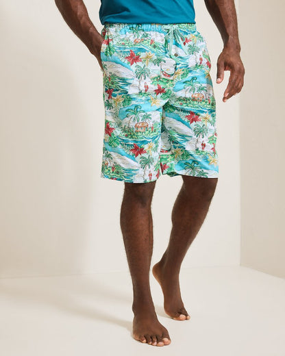 Tommy Bahama Big & Tall Woven Tropical Print Pajama Shorts