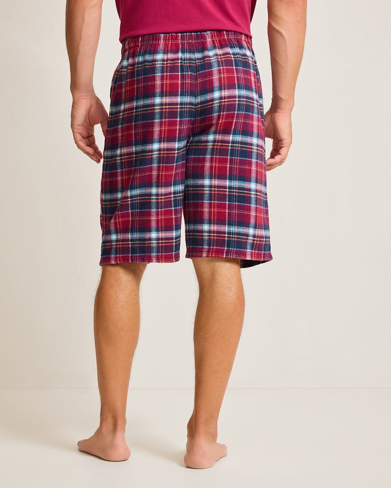 Tommy Bahama Big & Tall Flannel Plaid Pajama Shorts