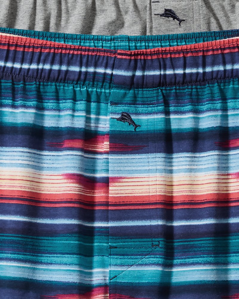 Tommy Bahama Tropical Print & Solid Knit Boxers—2-Pack