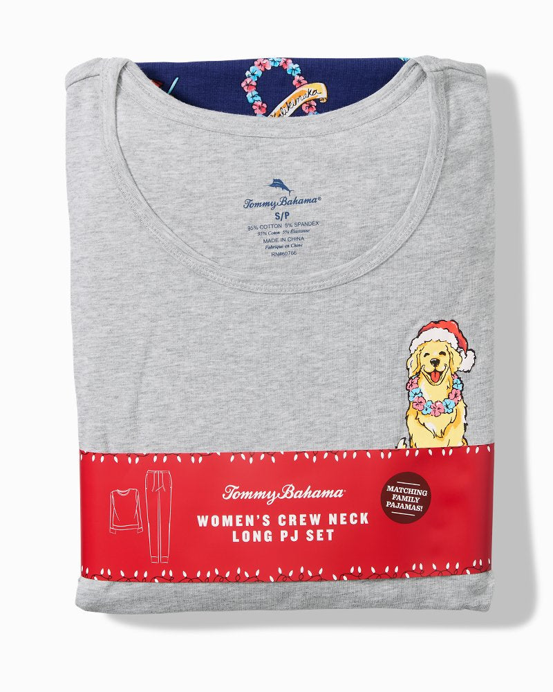 Tommy Bahama Holiday Dog Long Sleeve & Pants Family Pajama Set