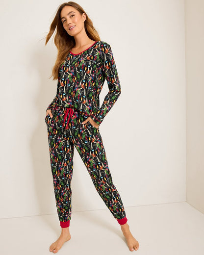 Tommy Bahama Holiday Parrot V-Neck & Pants Family Pajama Set