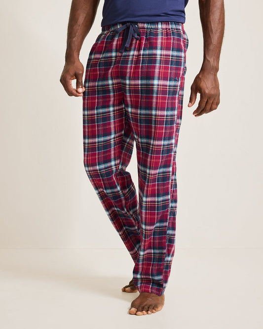 Tommy Bahama Big & Tall Flannel Plaid Pajama Pants