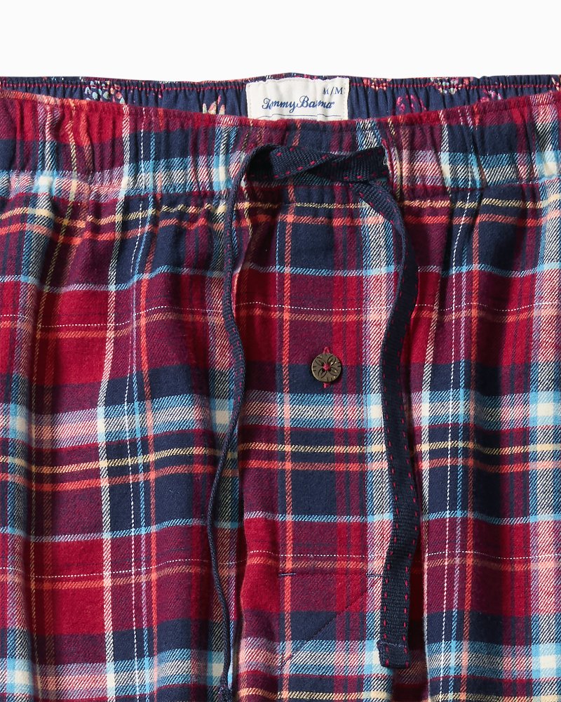 Tommy Bahama Big & Tall Flannel Plaid Pajama Pants