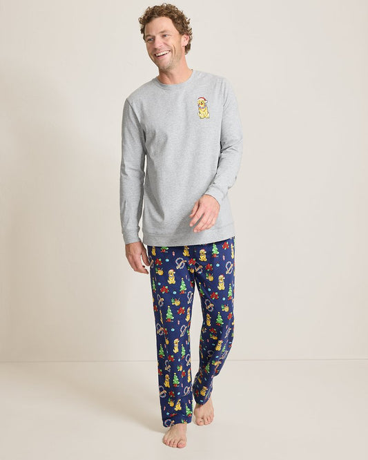 Tommy Bahama Holiday Dog Long Sleeve & Pants Pajama Set