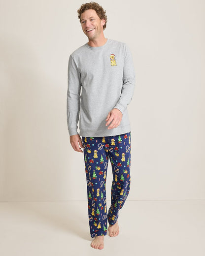 Tommy Bahama Big & Tall Holiday Dog Long Sleeve & Pants Pajama Set