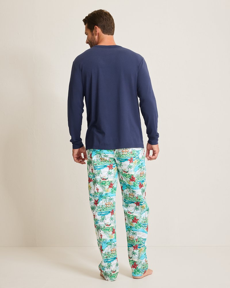 Tommy Bahama Big & Tall Jersey Long Sleeve & Pants Pajama Set
