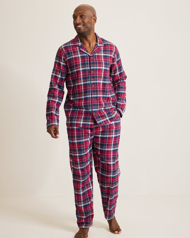 Tommy Bahama Flannel Long Sleeve & Pants Pajama Set