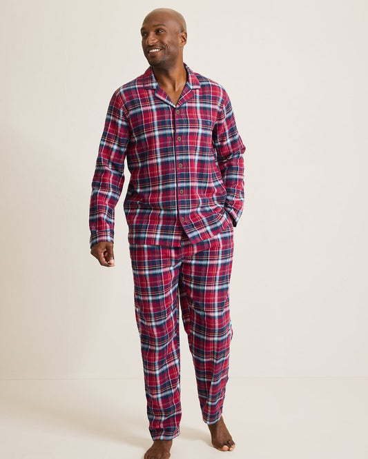 Tommy Bahama Big & Tall Flannel Long Sleeve & Pants Pajama Set
