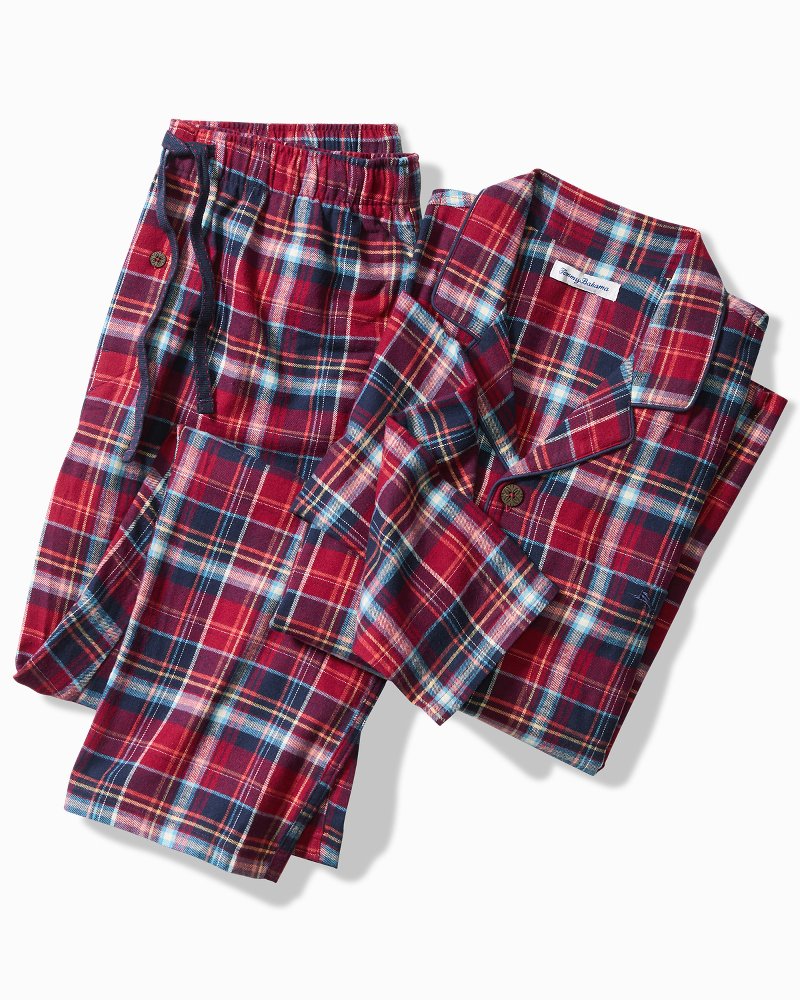 Tommy Bahama Big & Tall Flannel Long Sleeve & Pants Pajama Set