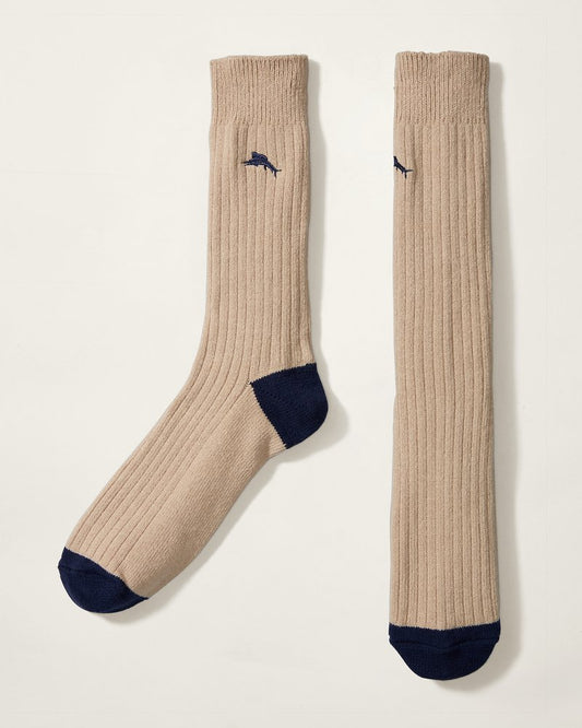 Tommy Bahama Ribbed Crew Socks
