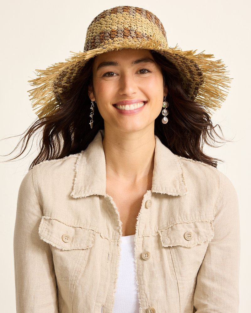 Tommy Bahama Waverly Frayed Edge Raffia Sun Hat