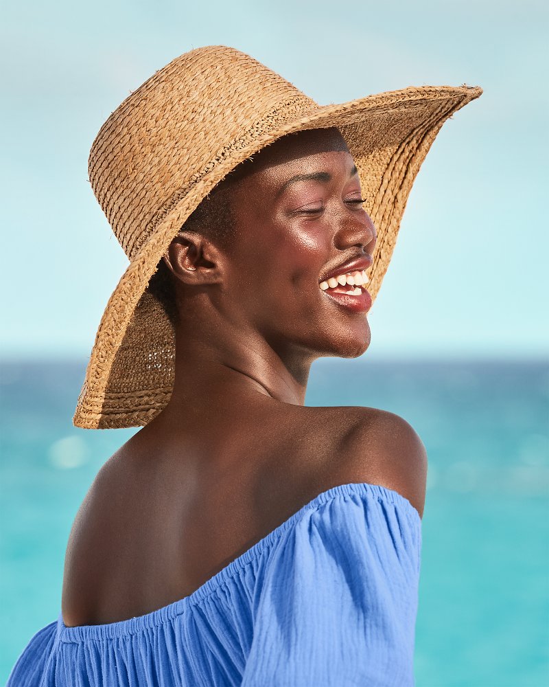 Tommy Bahama Raffia Braided Floppy Hat