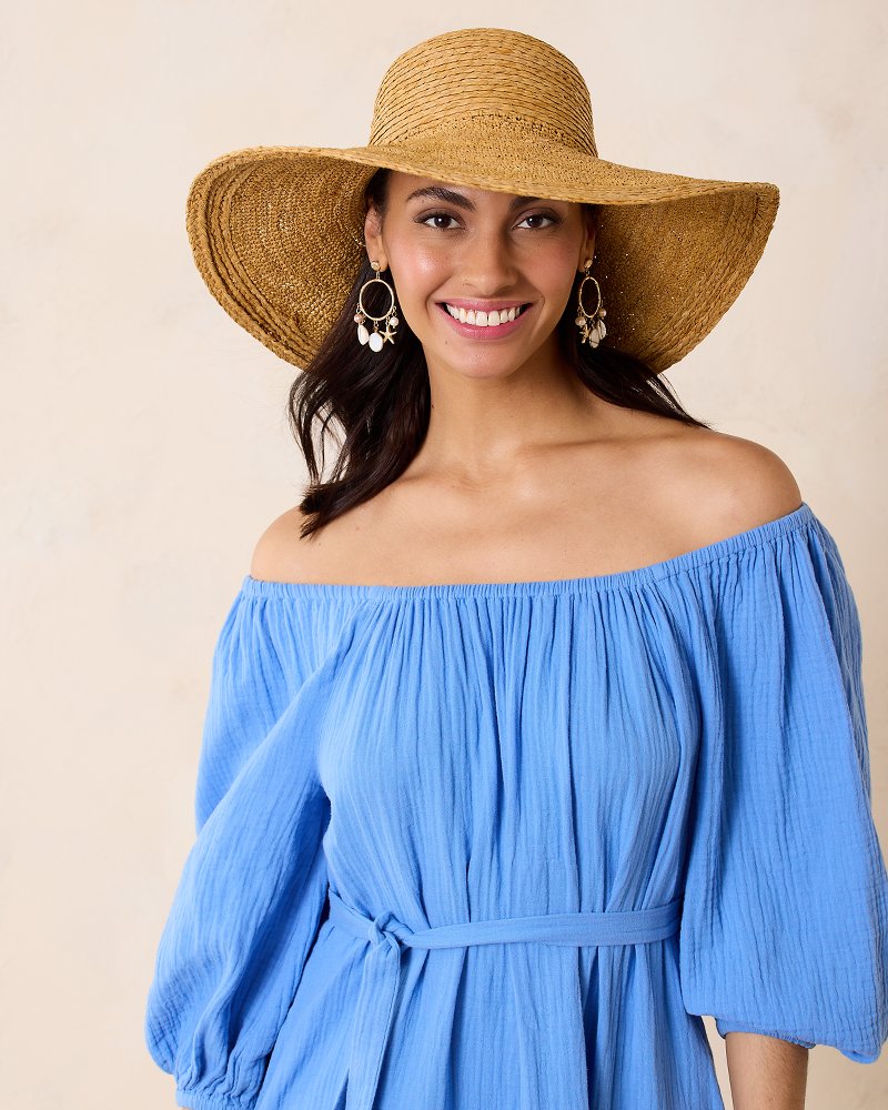 Tommy Bahama Raffia Braided Floppy Hat