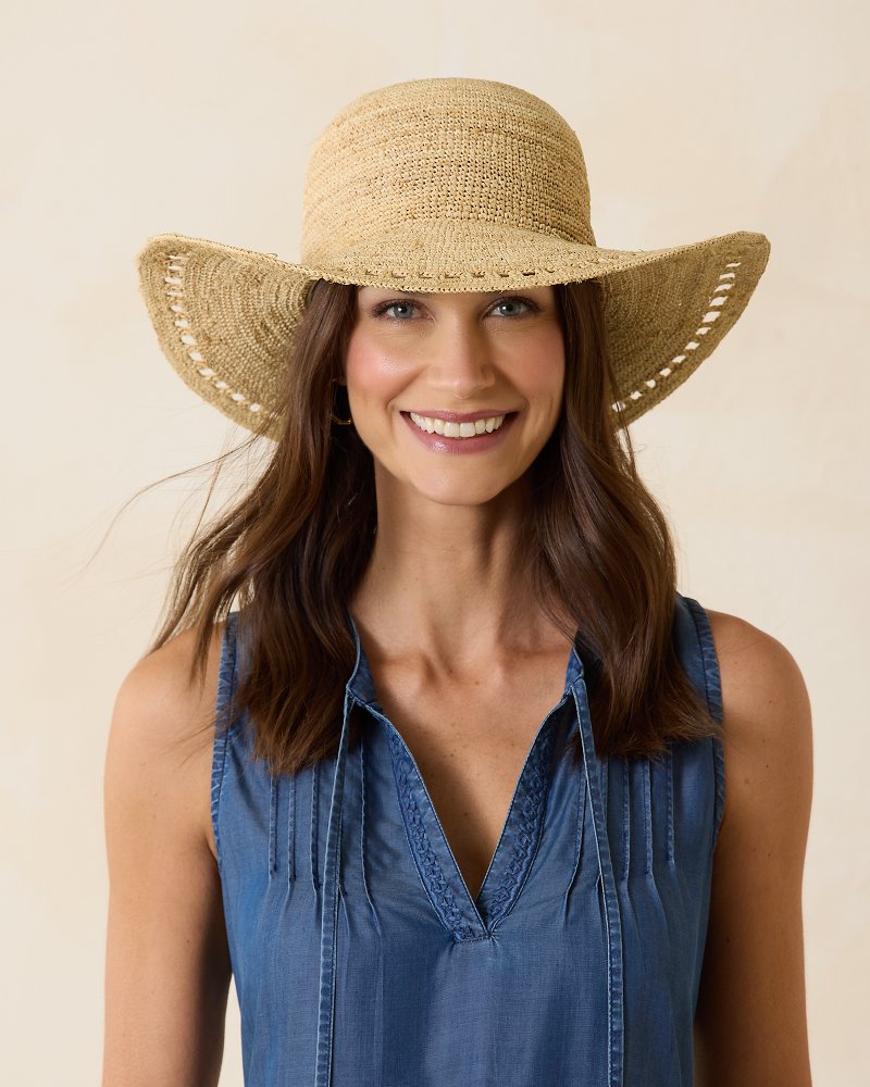 Tommy Bahama Isla Crochet Raffia Sun Hat