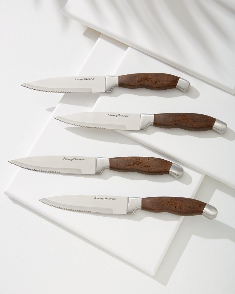 Tommy Bahama Monzo Wood Knife Set - Set of 4