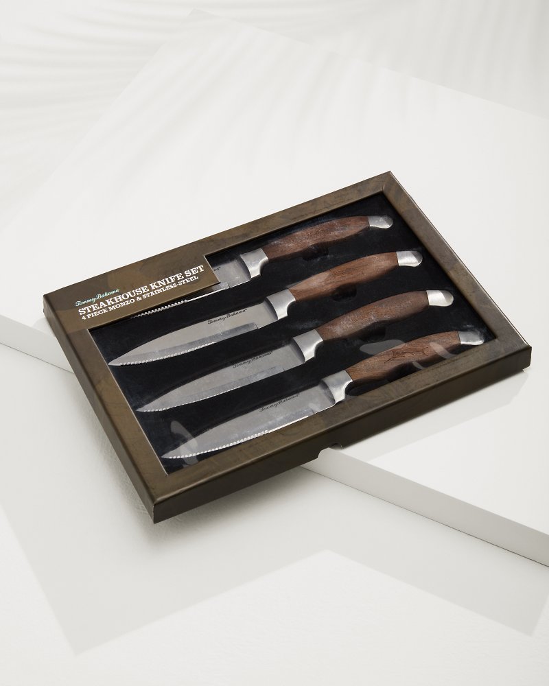 Tommy Bahama Monzo Wood Knife Set - Set of 4